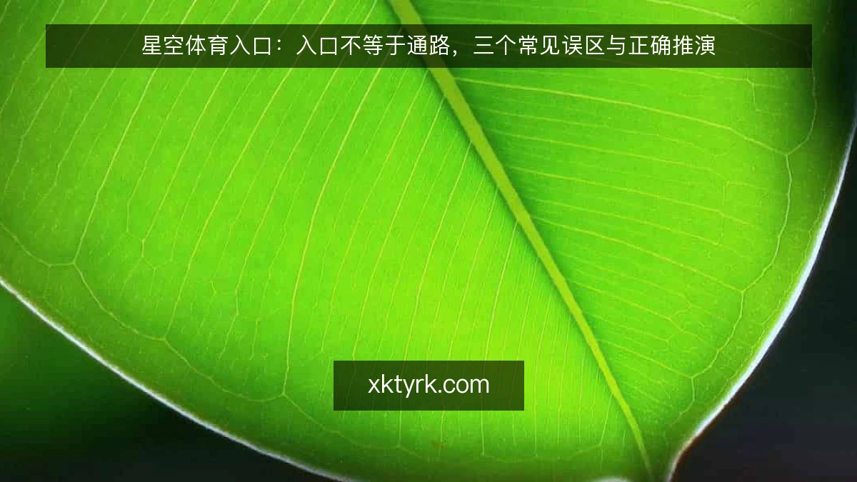 星空体育入口：入口不等于通路，三个常见误区与正确推演